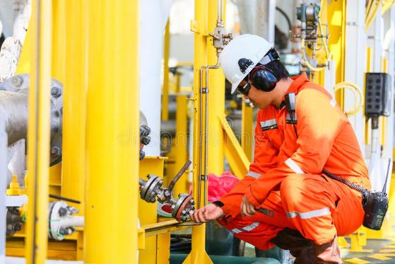 inspector checking working site 